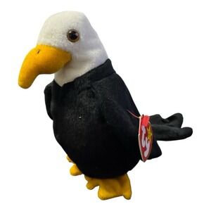 Ty Baldy Beanie Baby 7" Eagle 1997 Vintage Retired Patriotic Americana Bird NWT